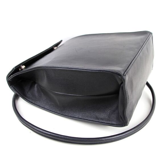 NACHALIA BLACK GENUINE LEATHER FLAP BACKPACK MEDIUM SHOULDER BAG HANDBAG PURSE main image 11